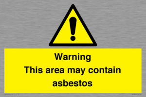Warning This area may contain asbestos